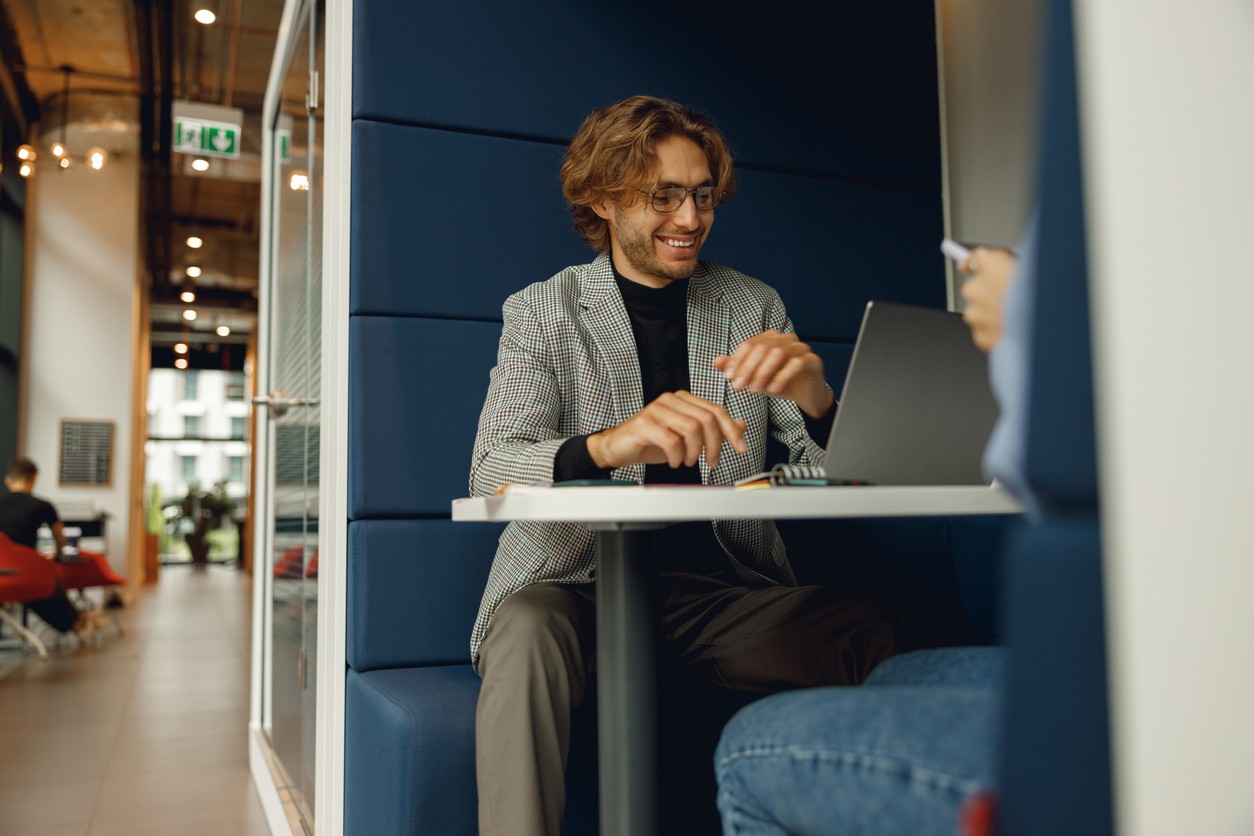 IT employee working at an interview